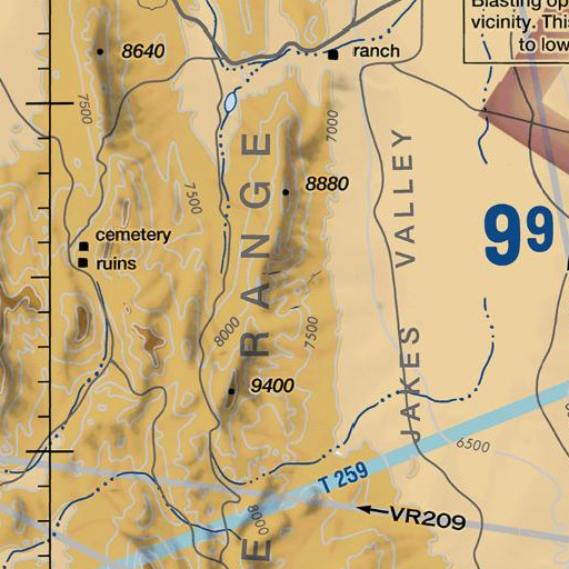 FAA VFR chart of Shellback Wilderness, NV