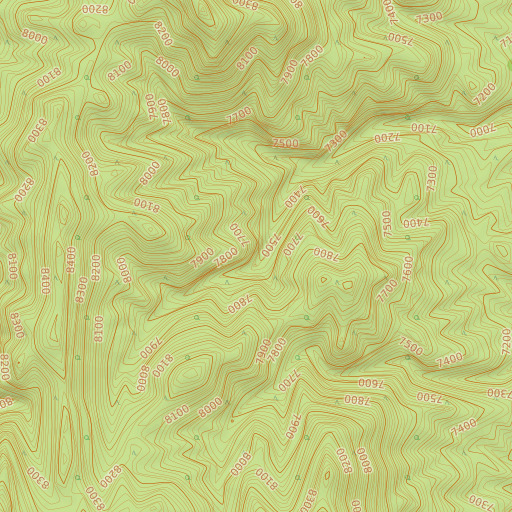 OpenTopoMap map of Shellback Wilderness, NV