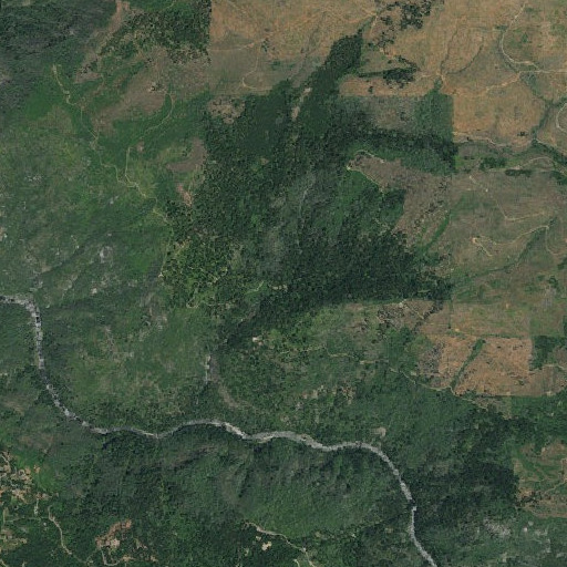 Aerial imagery of Brush Canyon, CA