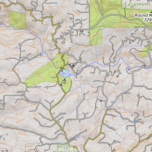 OpenTopoMap map of Brush Creek, CA