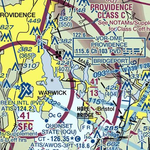 FAA VFR chart of Martin Point, RI