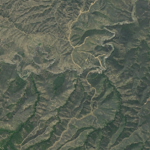 Aerial imagery of Brush Creek, CA