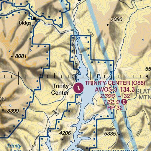 FAA VFR chart of Brush Creek, CA