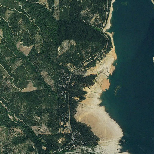 Aerial imagery of Brush Creek, CA