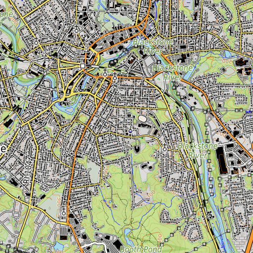OpenTopoMap map of Logee Hill, RI