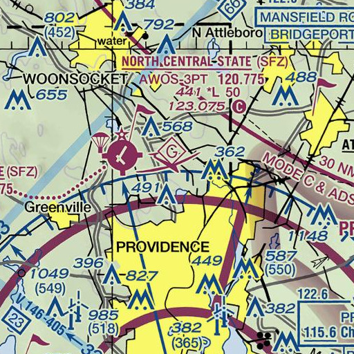 FAA VFR chart of Quinsnicket Ledge, RI