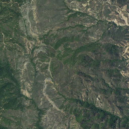 Aerial imagery of Brush Mountain, CA