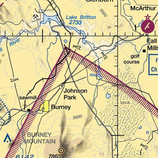 FAA VFR chart of Brush Mountain, CA