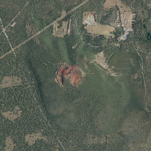 Aerial imagery of Brush Mountain, CA