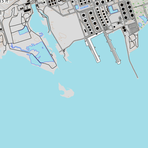OpenTopoMap map of Cross Channel, VI