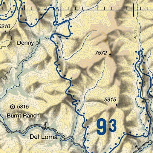FAA VFR chart of Brushy Mountain, CA