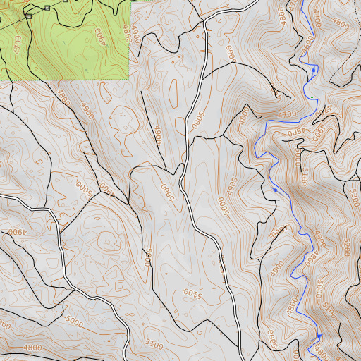 OpenTopoMap map of Bryants Spring, CA