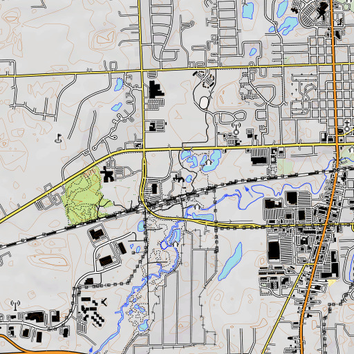 OpenTopoMap map of Chatfield School, MI
