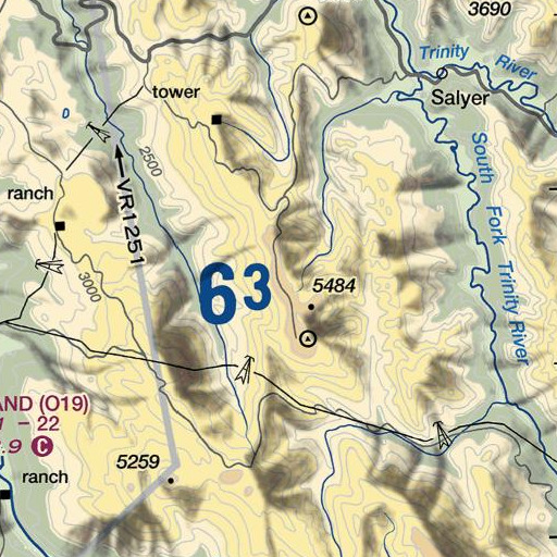 FAA VFR chart of Buck Flat, CA