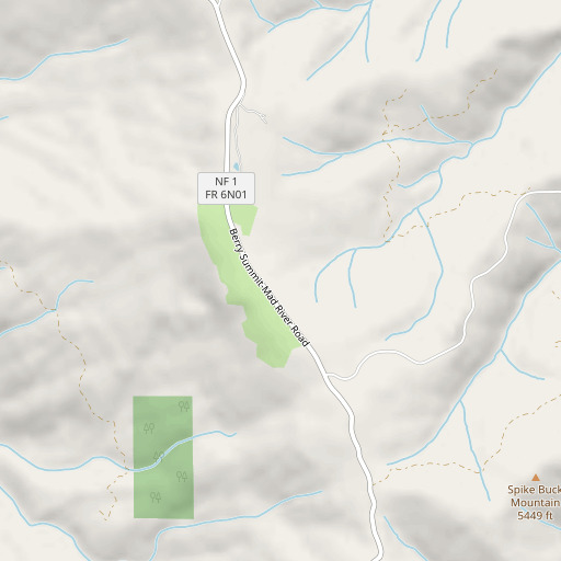 OpenStreetMap map of Buck Flat, CA