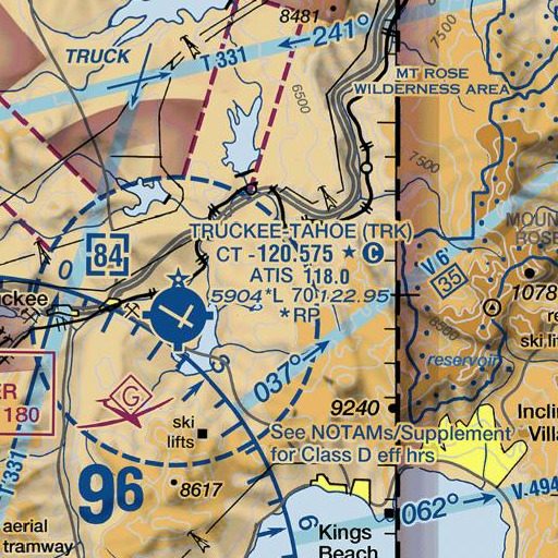FAA VFR chart of Buck Meadows, CA
