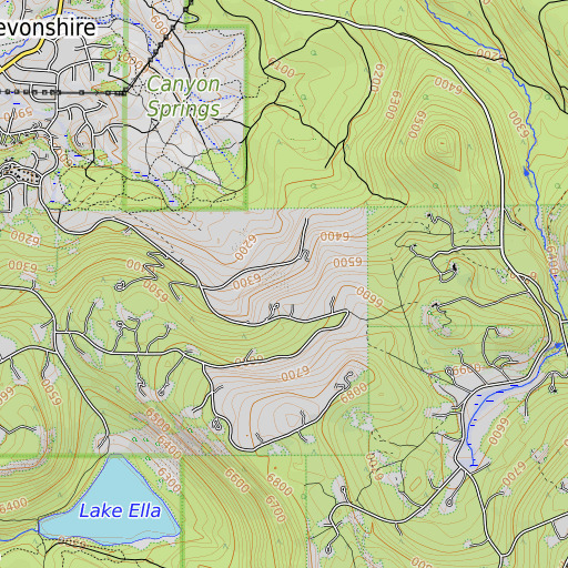 OpenTopoMap map of Buck Meadows, CA