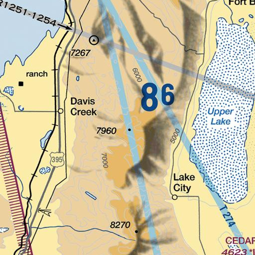 FAA VFR chart of Buck Mountain, CA