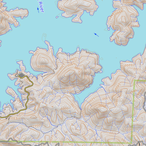 OpenTopoMap map of Buck Point, CA