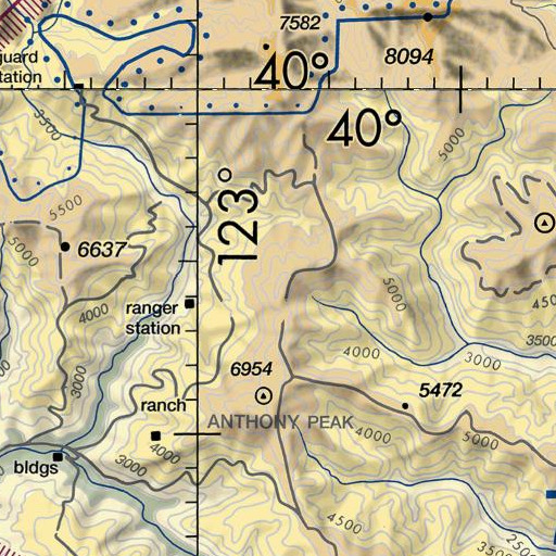 FAA VFR chart of Buck Rock, CA