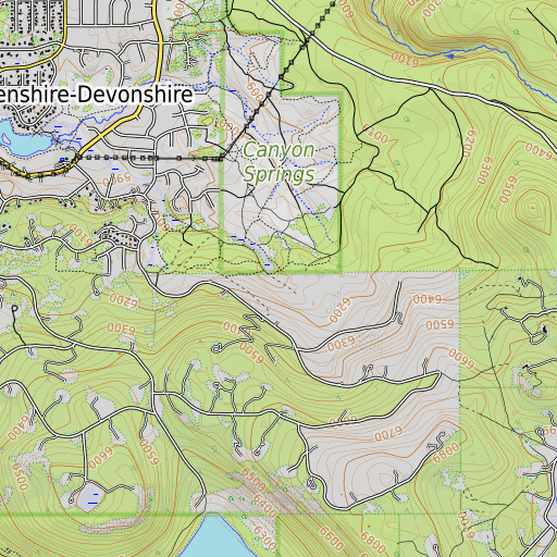 OpenTopoMap map of Buck Spring, CA