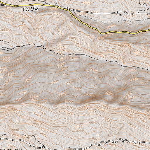 OpenTopoMap map of Buck Spring, CA