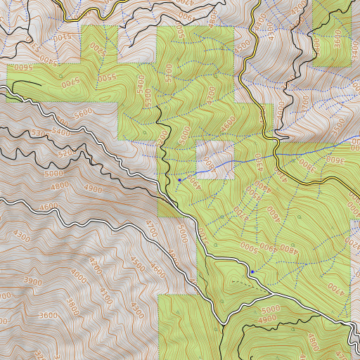 OpenTopoMap map of Buck Spring, CA
