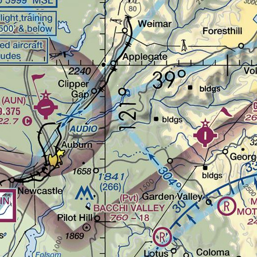 FAA VFR chart of Buckeye Bar, CA