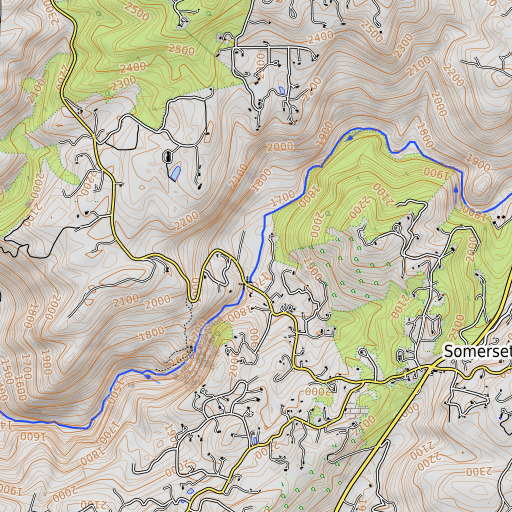 OpenTopoMap map of Bucks Bar, CA