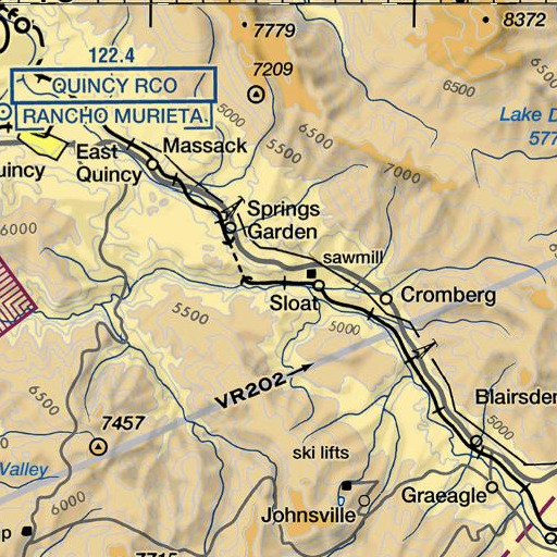 FAA VFR chart of Carmack Mine, CA