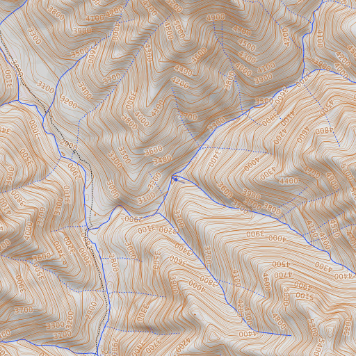 OpenTopoMap map of Cedar Creek, CA