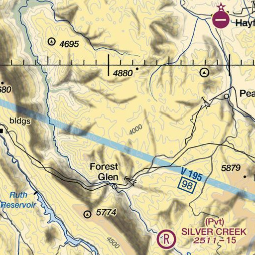 FAA VFR chart of Cedar Spring, CA