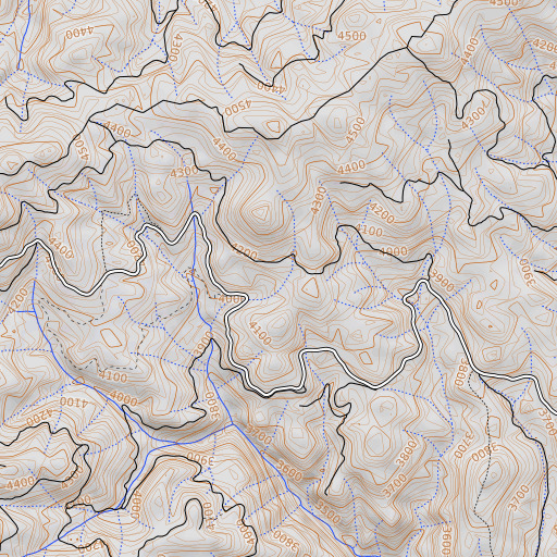 OpenTopoMap map of Cedar Spring, CA