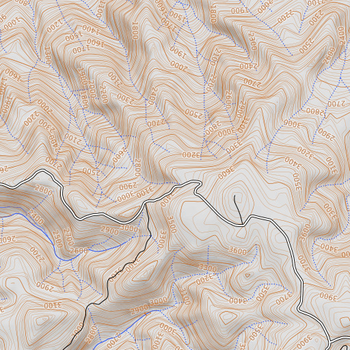 OpenTopoMap map of Cedar Spring, CA
