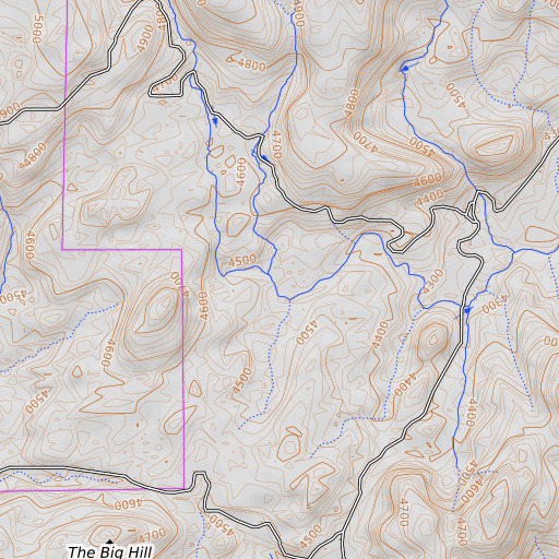 OpenTopoMap map of Chipmunk Creek, CA