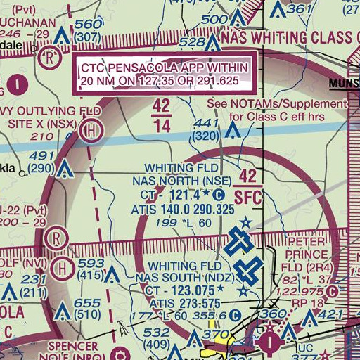 FAA VFR chart of Allentown Census Designated Place, FL