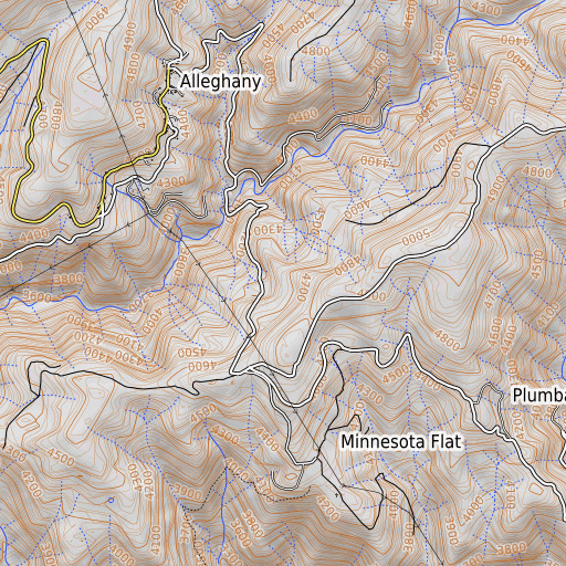 OpenTopoMap map of Chips Flat, CA