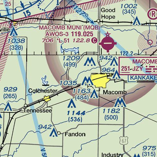 FAA VFR chart of Georgetown Census Designated Place, IL