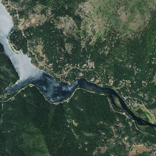 Aerial imagery of Choptoy Creek, CA
