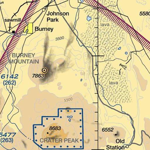 FAA VFR chart of Cinder Butte, CA