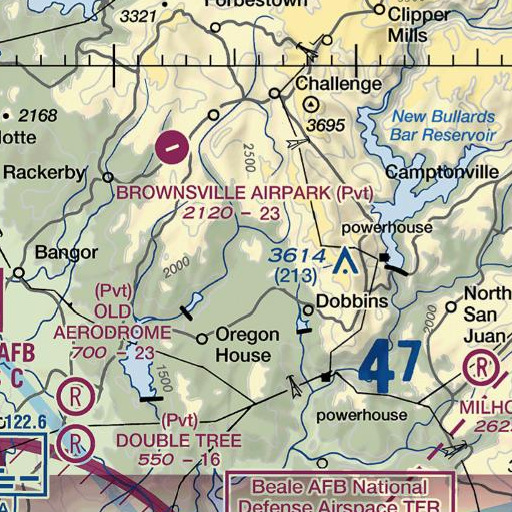 FAA VFR chart of Clark Hill, CA