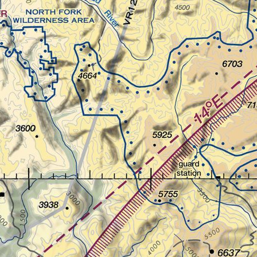 FAA VFR chart of Clarks Basin, CA