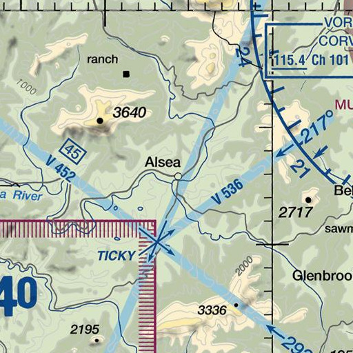 FAA VFR chart of Alsea Census Designated Place, OR