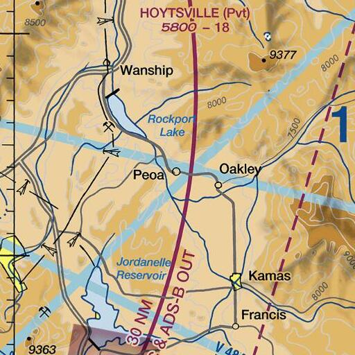 FAA VFR chart of Peoa Census Designated Place, UT