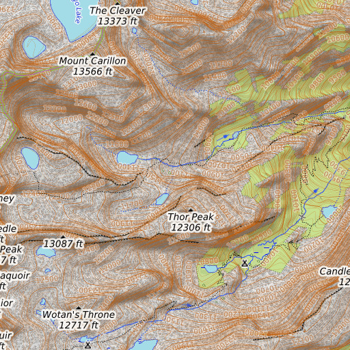 OpenTopoMap map of Clyde Meadow, CA