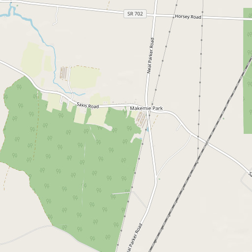 OpenStreetMap map of Makemie Park Census Designated Place, VA