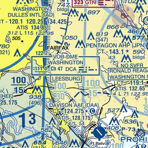 FAA VFR chart of Wakefield Census Designated Place, VA