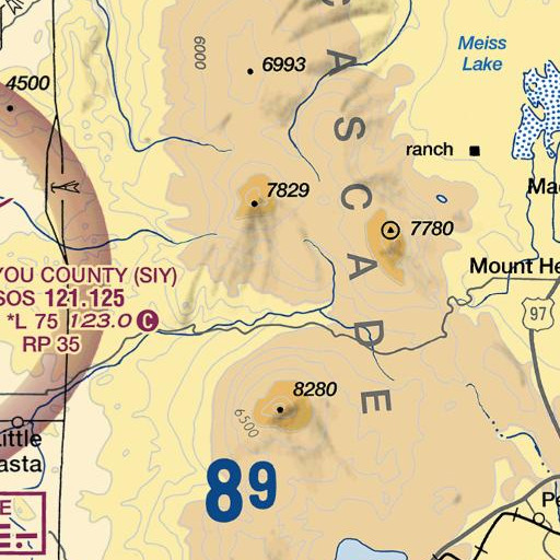 FAA VFR chart of Cold Bottle Spring, CA