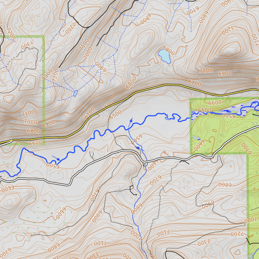 OpenTopoMap map of Cold Stream, CA