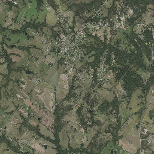 Aerial imagery of Bristol Census Designated Place, TX